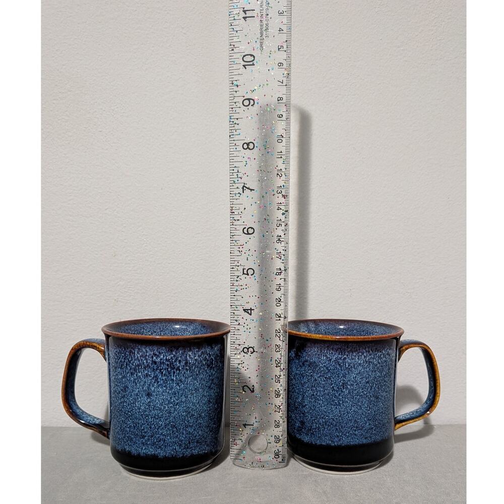 Ocean Waves by West Elm Blue & Brown Coffee Mugs Set Of 2 Discontinued - Picture 8 of 10